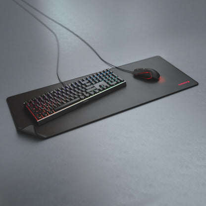 CHERRY MP 2000, Premium Fabric Mouse Pad in XXL (800 x 350 x 5 mm), Smooth Surface for Precision, Stitched Edges, Non-Slip, Rollable, Black