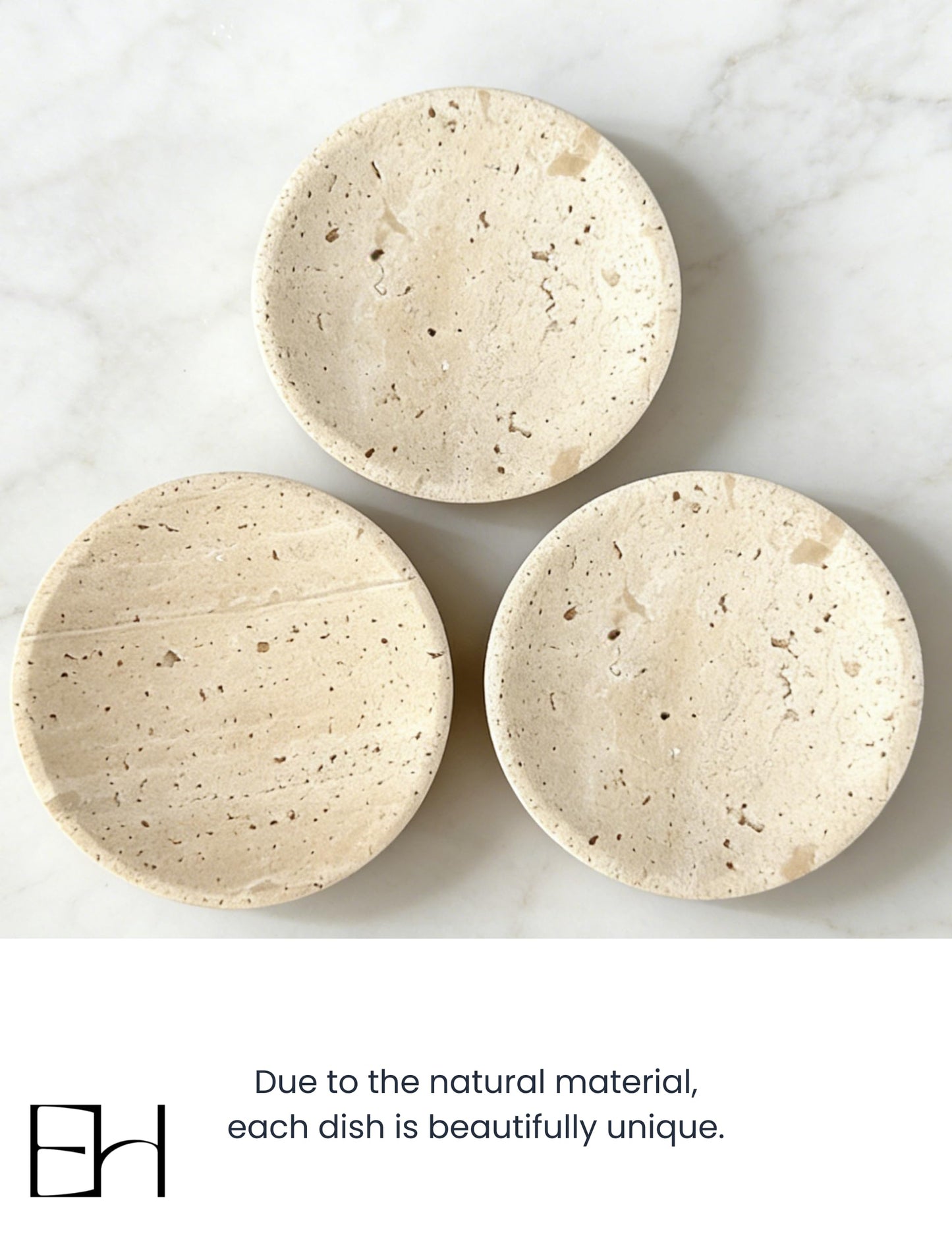 Marble Soap Dish, Pedestal Round Soap Holder for Shower, Stone Soap Tray for Bathroom Kitchen Counter Sink, Bar Soap Saver & Vanity Organizer (Beige Travertine)