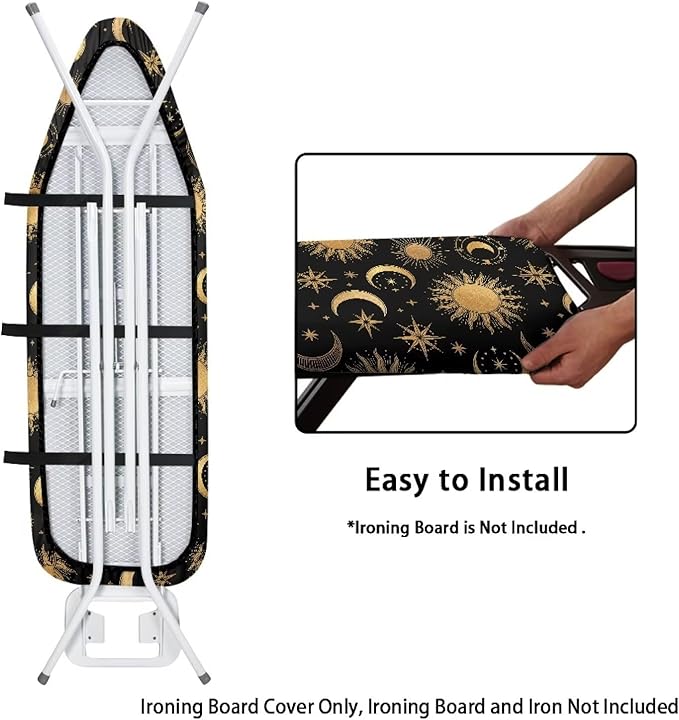 Moon Design Ironing Board Cover and Pad Stretch 15x54 Full Size Thick Heavy