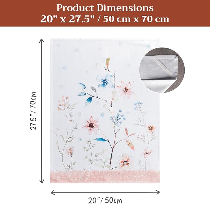 Maison d' Hermine Kitchen Towels Set of 3 100% Cotton 20" x 27.5" Reusable