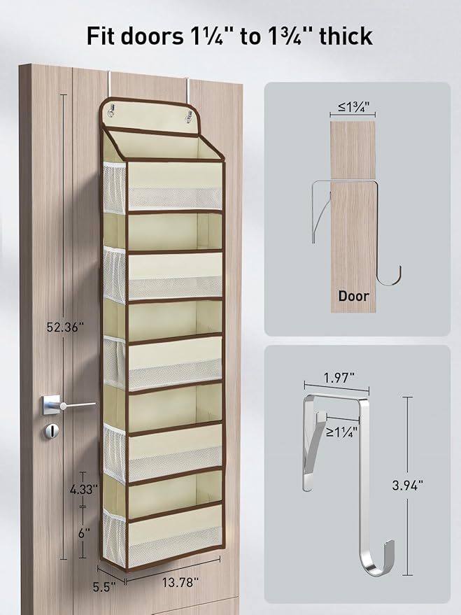 Yecaye 2 Pc Over the Door Organizer