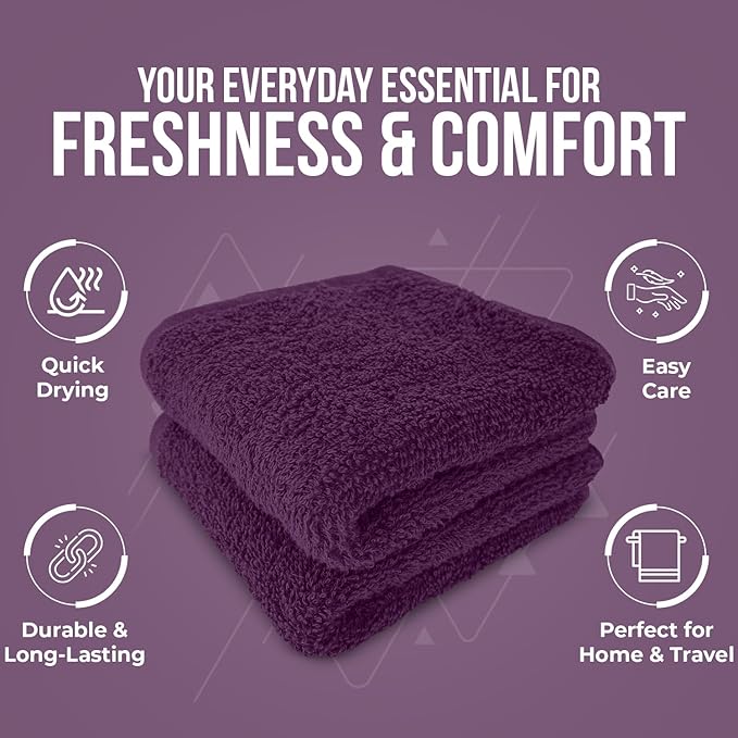 DAN RIVER 12 Pack Wash Cloths for Showering
