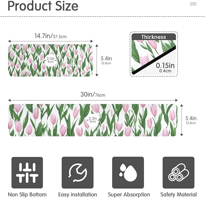 Kitchen Sink Splash Guard 2 PCS 30 Inch Sink Faucet Mat Splash Guard