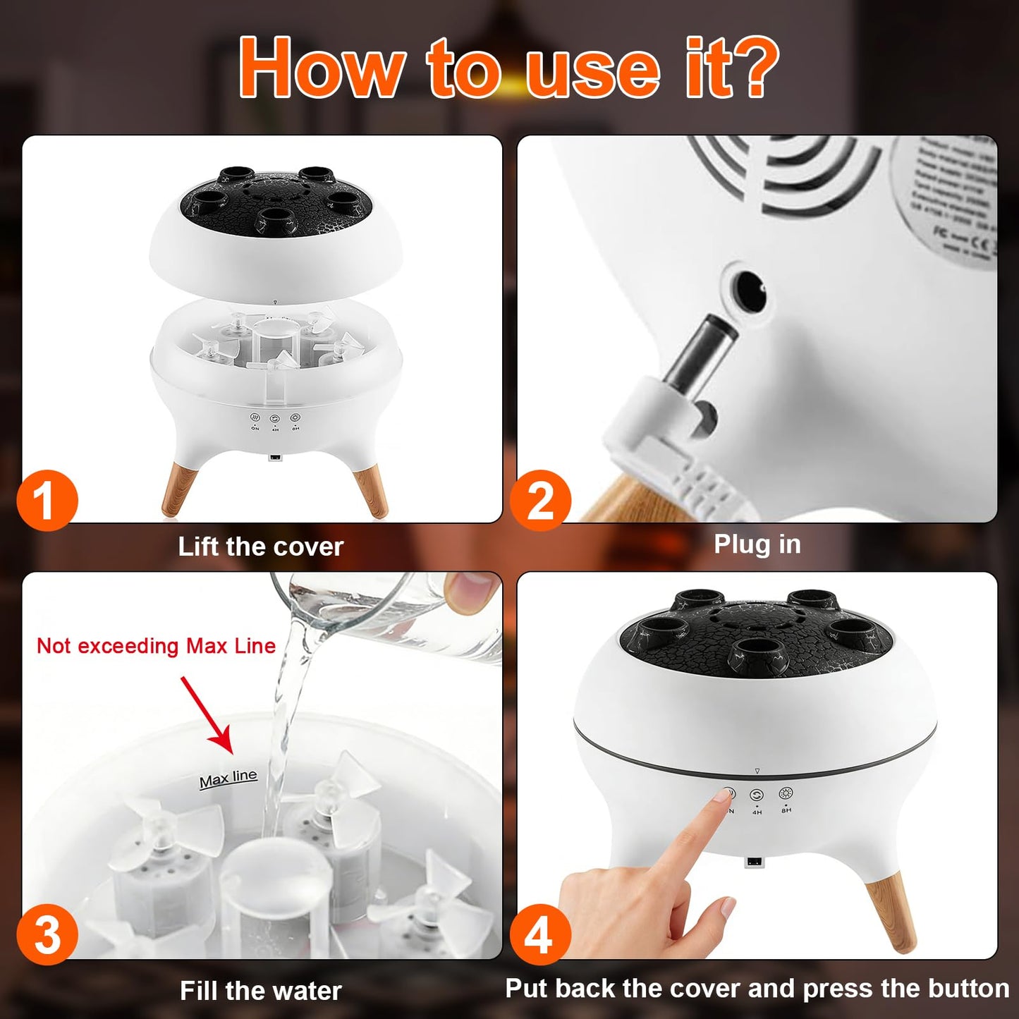 Akpsid Essential Oil Diffuser 250ML,Jellyfish Diffuser Air Humidifiers Sound Pickup Ultrasonic Aromatherapy Diffuser Remote Control 7 Color Lights for Home Bedroom Office Hotel
