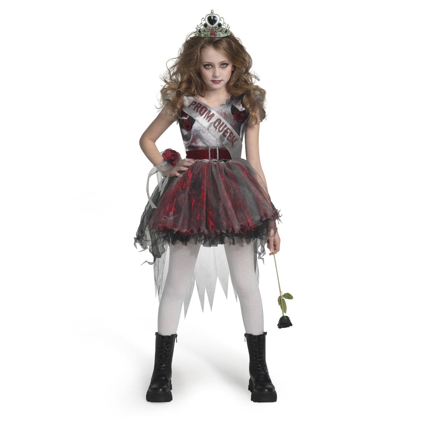Spooktacular Creations Zombie Prom Queen Costume for Girls, Halloween Costumes for Kids, Zombie Princess Outfit for Girls