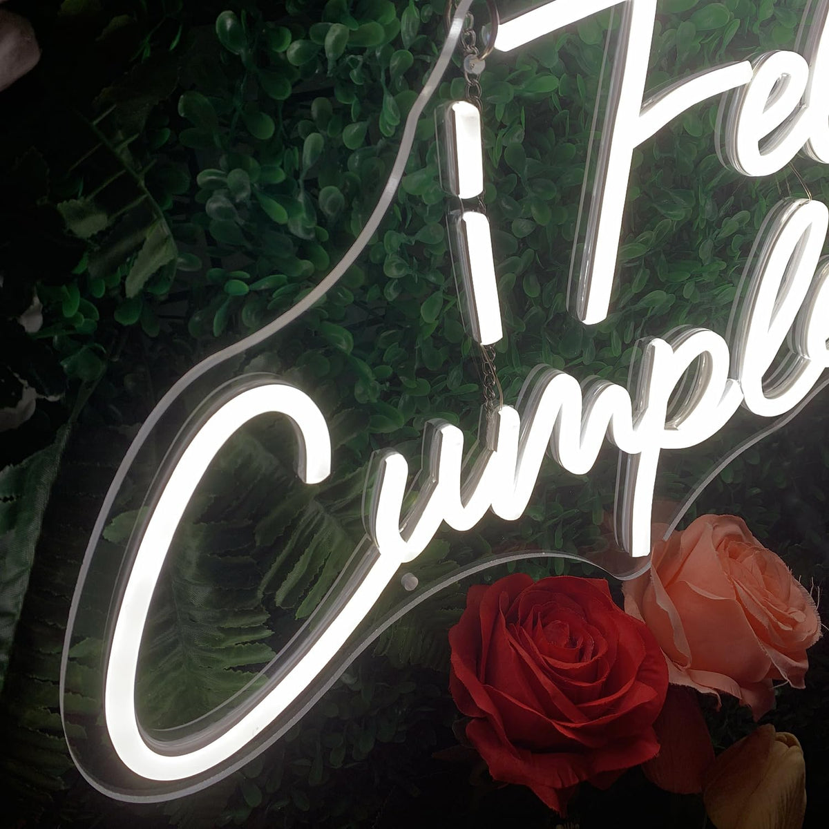 Happy Birthday Banner ¡Feliz Cumpleaños LED Neon Sign Larger for Wall Decor with USB Chain Light Modulator Reusable Custom Led Sign Art Decorations Bar Wedding Home 20.53"x9.44"