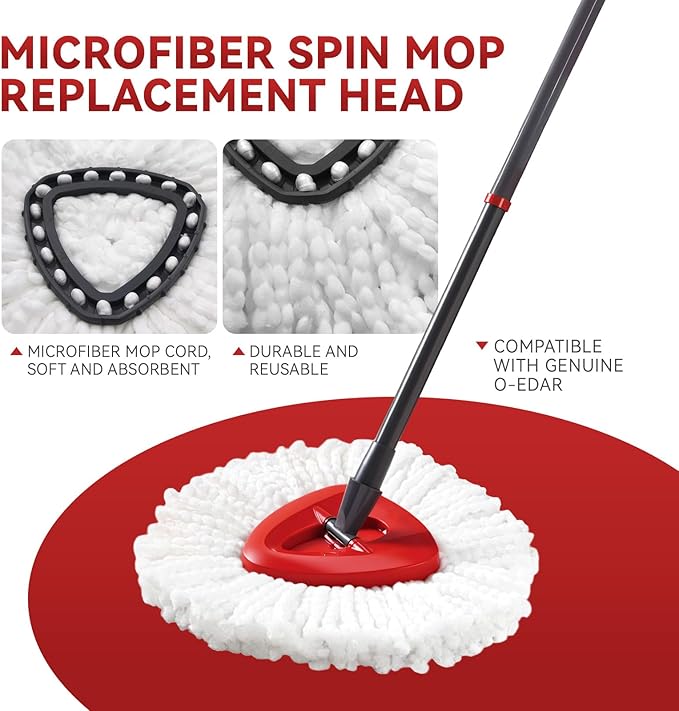 4 Pack Mop Heads Replacements, EasyWring Mop Head Refills