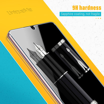 UniqueMe [2+3 Pack Compatible with Samsung Galaxy S21 5G - 6.2 inch Tempered Glass + Camera Lens Protector Screen Protector with Easy Installation Frame[9H Hardness]