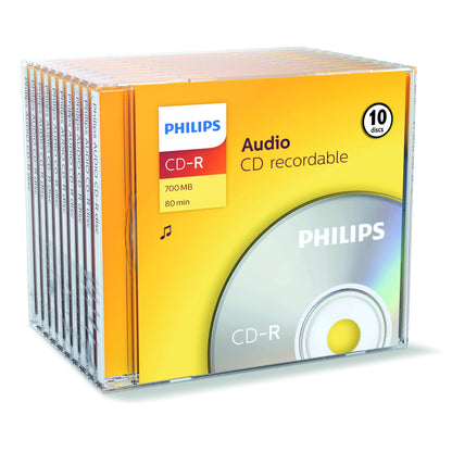 Philips Audio CDR-80 10pk Jewel Case