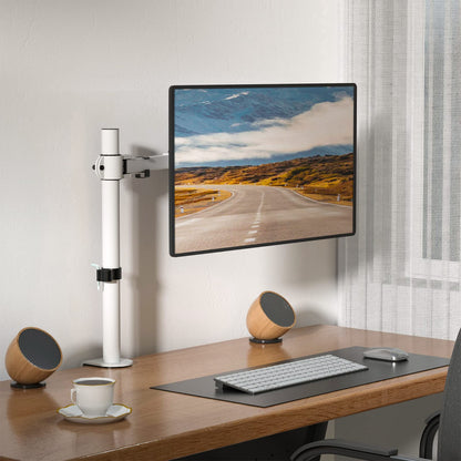 WALI Monitor Arm Mount for Desk, Single Extra Tall Computer Desk Mount, Monitor Bracket Mount Stand Single, up to 32 inch, 22 lbs (M001XL), Black