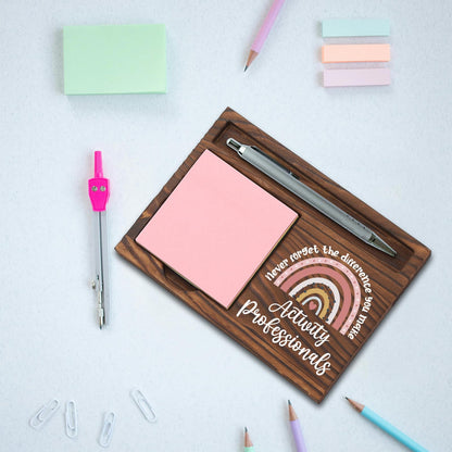 Activity Professionals Gifts, Thank You Appreciation Gifts for Activity Professionals Week Graduation Birthday Christmas Office Desk Self-Stick Note Pad Holders SBB46