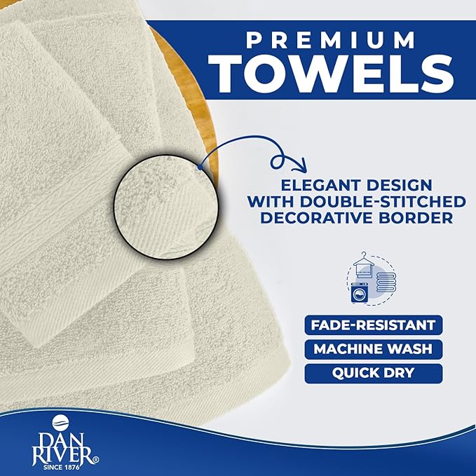 DAN RIVER 8 PC Luxury Bath Towels