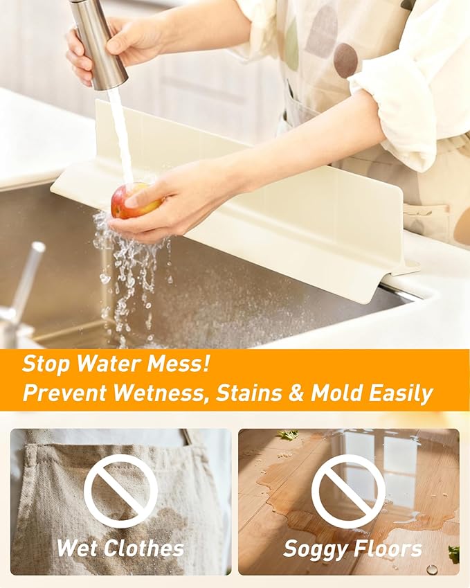 Kitchen Sink Splash Guard 23" Silicone Water Guard
