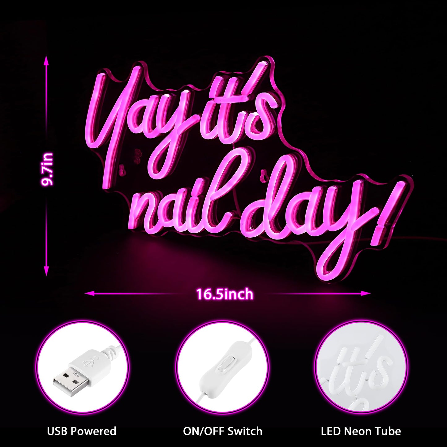 You're Like Really Pretty Neon Sign, Pink Neon Sign for Wall Decor | You're Like Really Pretty Sign for Girls Bedroom, Party, Salon - Best Gifts for Birthday, Christmas