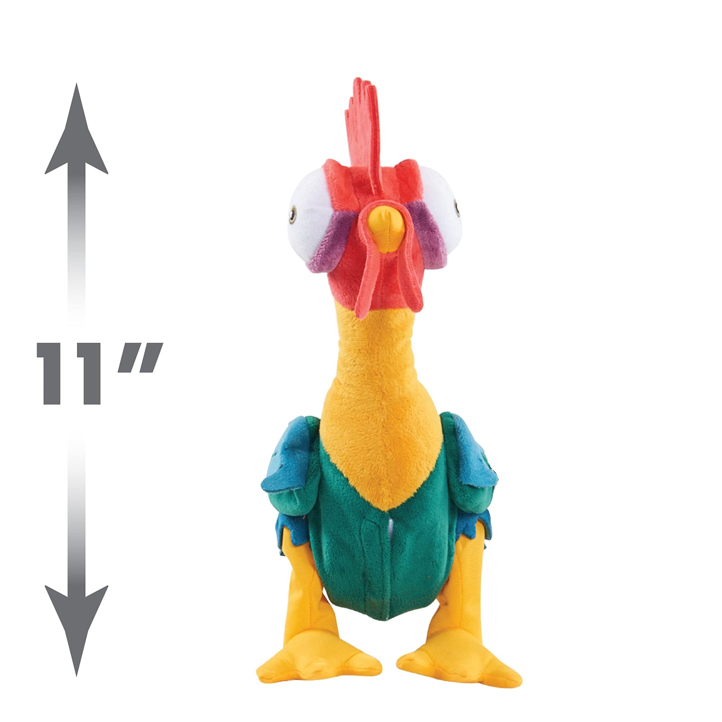 Just Play Moana 27,9 cm Hei Hei Feature Small Plush with Sounds and Dancing, Stuffed Animal, Pretend Play, Toy for Kids, Girls, Boys, Ages 3