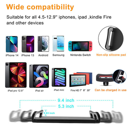 Awlbstruse Tablet Stand Phone Holder for Bed,iPad Holder for Desk, Headboard,Bedside,Table, Compatible with iPhone iPad Kindle or Other 4.5-13" Screen Device