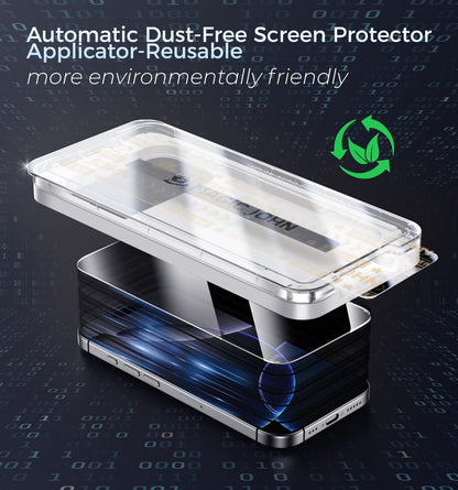 MAGIC JOHN 3rd Gen Upgraded for iPhone 16ProMax Privacy Screen Protector 6.9 Inch,25°Anti-Spy Screen,Shockproof Tempered Glass,Auto Dust-Removal,Bubble Free,Easy Installation,2 Pack