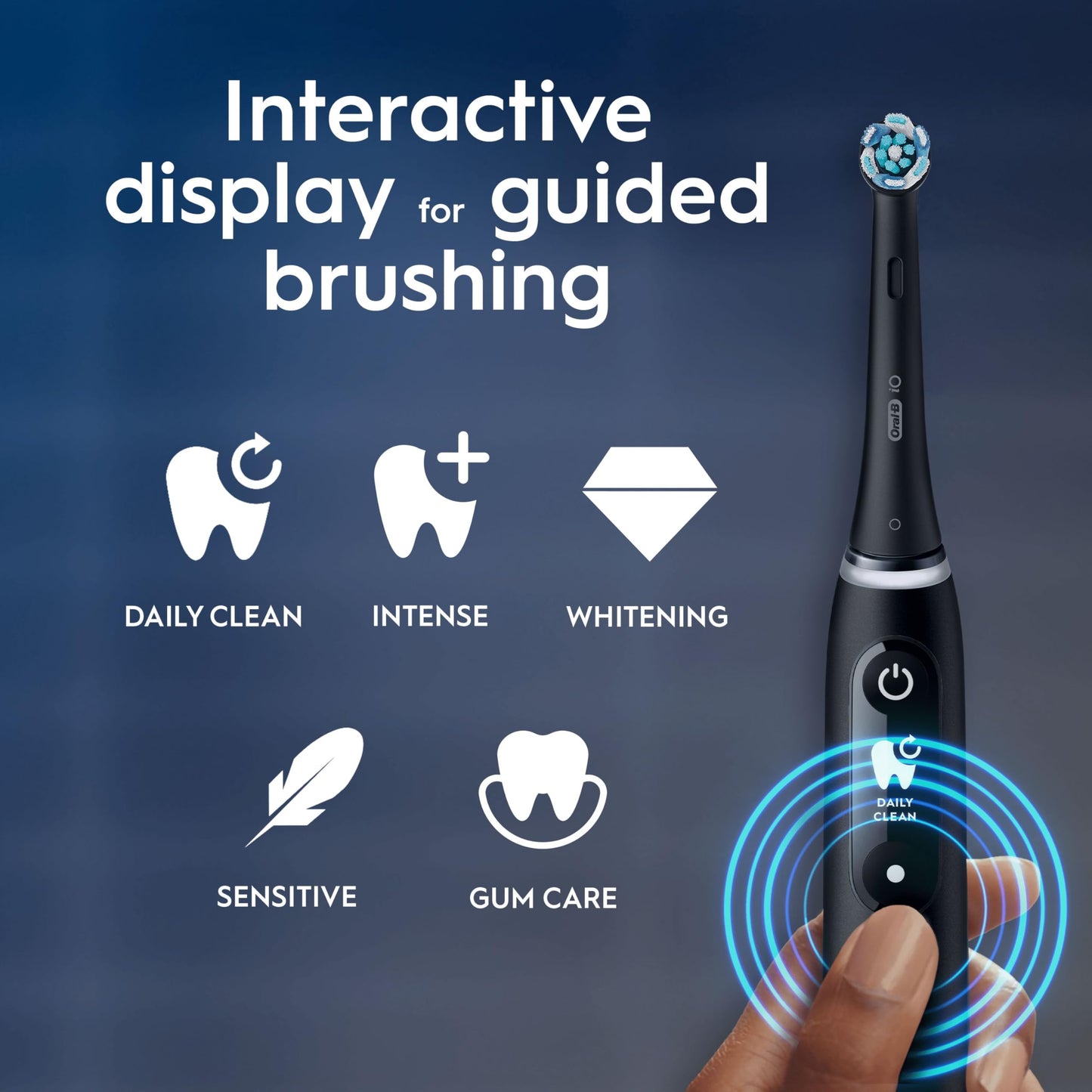 Oral-B iO6 2x Electric Toothbrushes For Adults, 2 Handles, 2 Toothbrush Heads, 5 Modes with Teeth Whitening, UK 2 Pin Plug, Black Lava & Pink Sand
