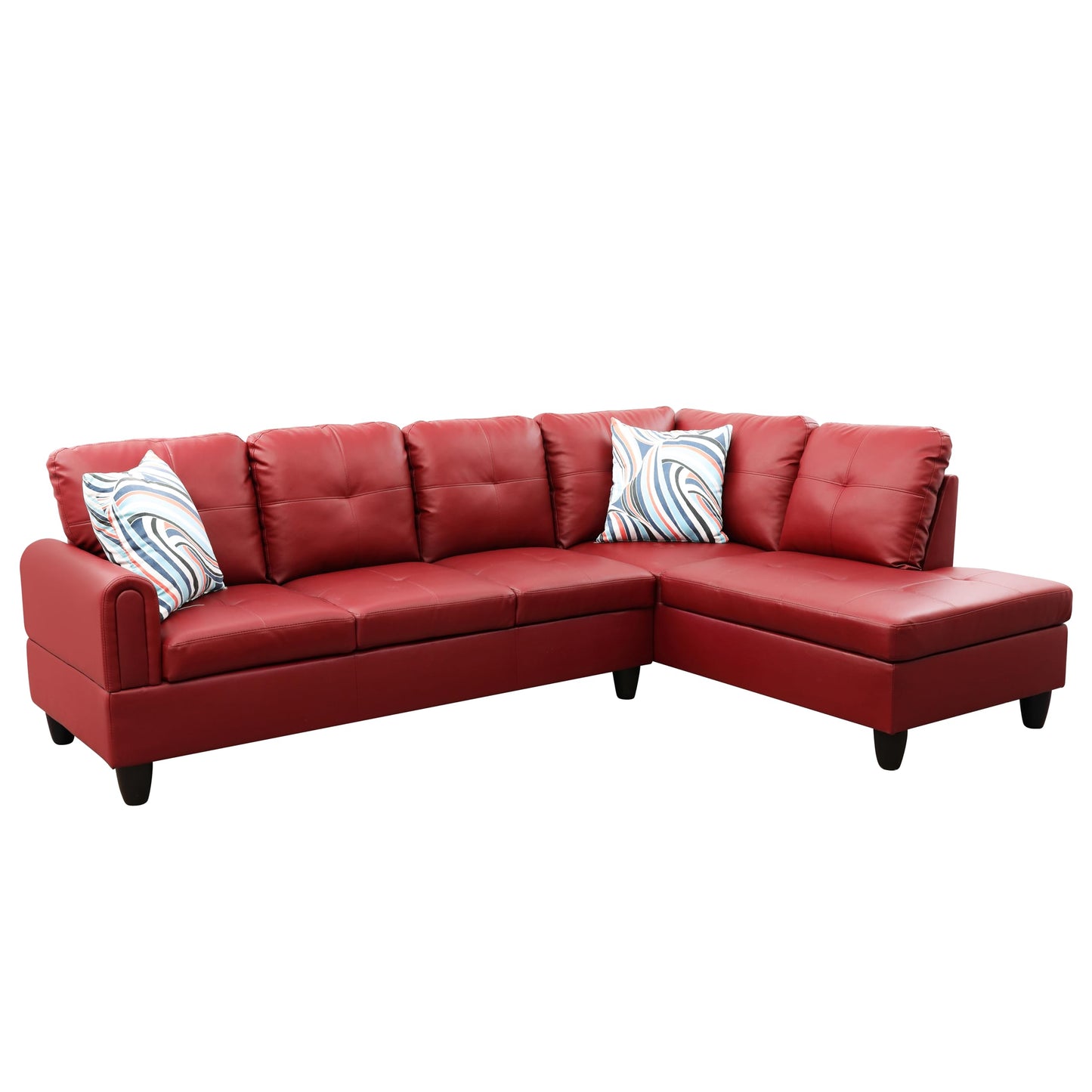 NicBex 97" L Shaped Couch Sectional Couches for Living Room, 2-Piece Modular Sofa with Movable Chaise & Deep Seat for Apartment, Bedroom, Office, Off-Brown