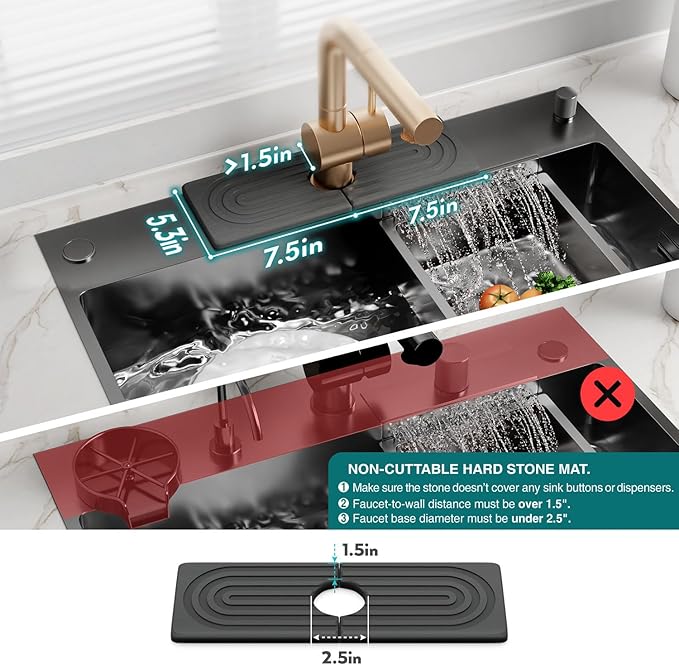 Faucet Mat for Kitchen Sink