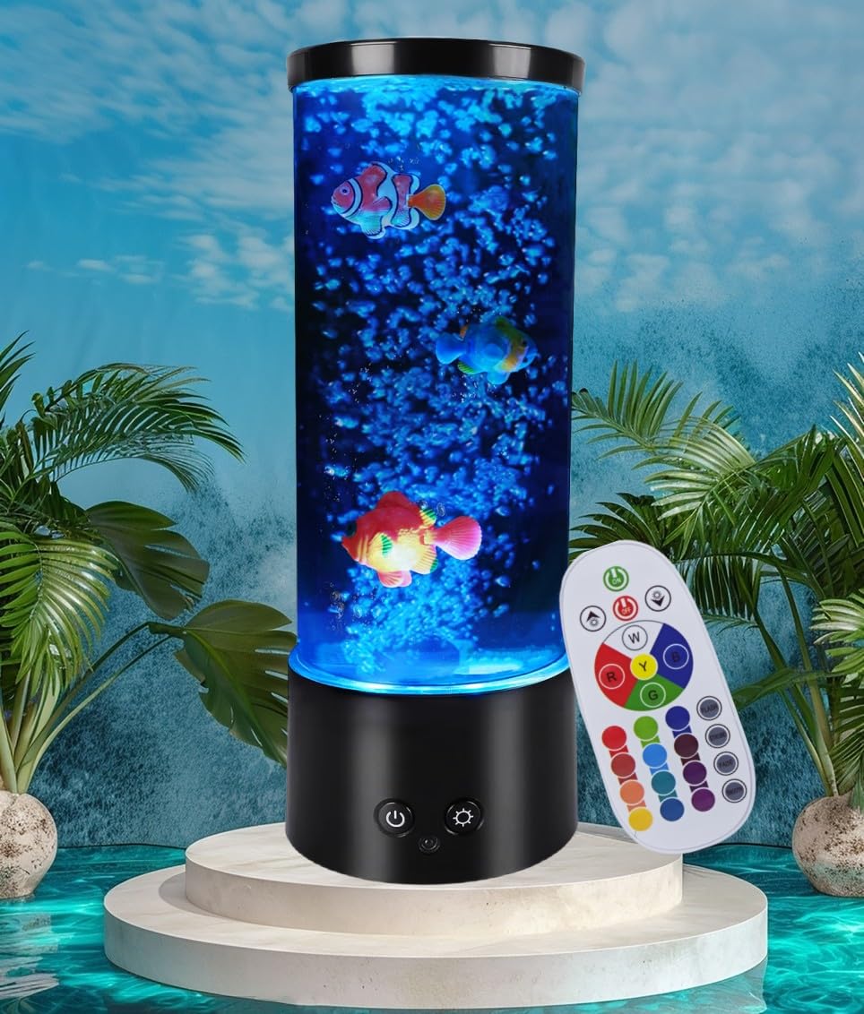 ORDERSOON Table Lamp Bubble Fish Lamp Gift for Men Women Home Decoration for Room Mood Light for Relax…