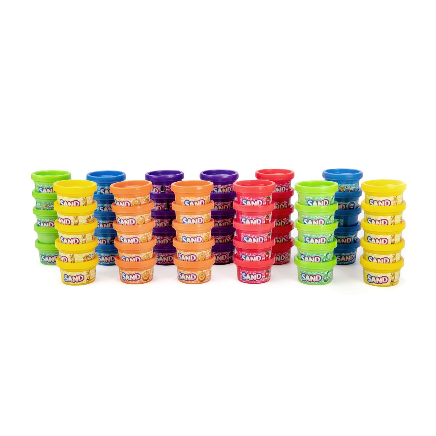 Crayola Silly Scents Play Sand – 60 Mini 1oz Tubs of Moldable Sensory Sand in 6 Bright Colors | Easter Day Party Favors, Classroom Prizes, Sensory Toys, Fidget & Creativity