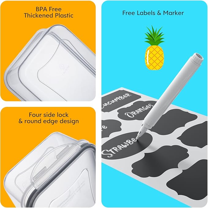34 PCS Food Storage Containers