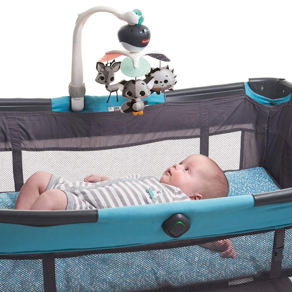 Tiny Love Take Along Mobile, 3-in-1 Baby Mobile for Cot, 0+ Months, Portable Music Mobile for Pram, Multi-Use with 3 Connectors, 5 Melodies, 30 Minutes of Continuous Music, Magical Tales