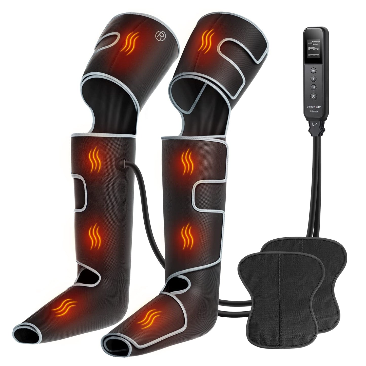 CINCOM Leg Massager with Heat and Compression, Air Compression Leg Massager for Circulation and Pain Relief Muscles Relaxation Gifts FSA - HSA