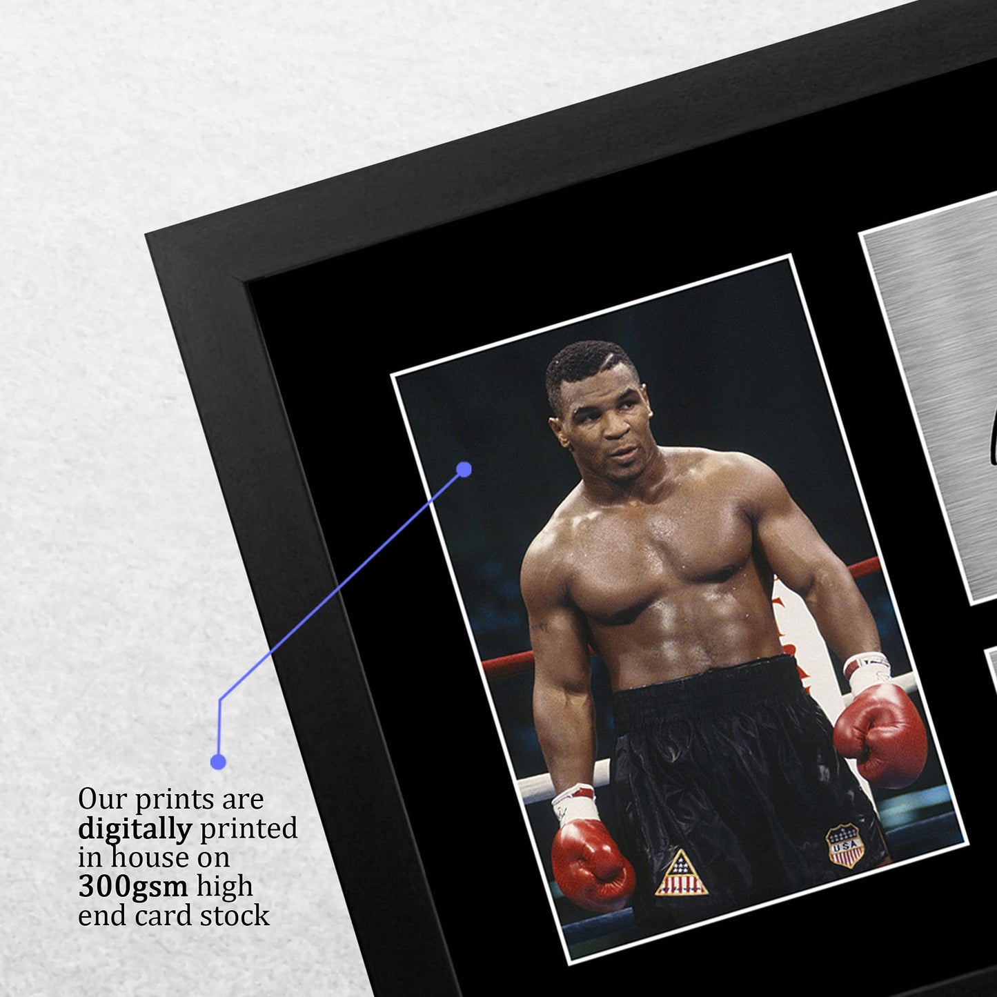 HWC Trading FR Mike Tyson Gift Signed FRAMED A4 Printed Autograph Boxing Gifts Print Photo Picture Display