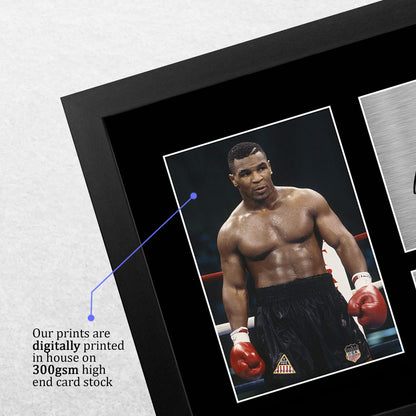 HWC Trading FR Mike Tyson Gift Signed FRAMED A4 Printed Autograph Boxing Gifts Print Photo Picture Display