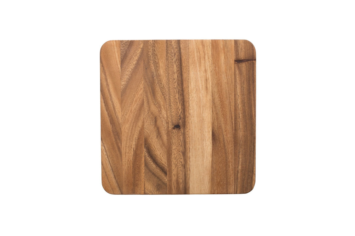 Ironwood Gourmet Square Cutting Board, Acacia Wood 0.5 x 9 x 9 inches