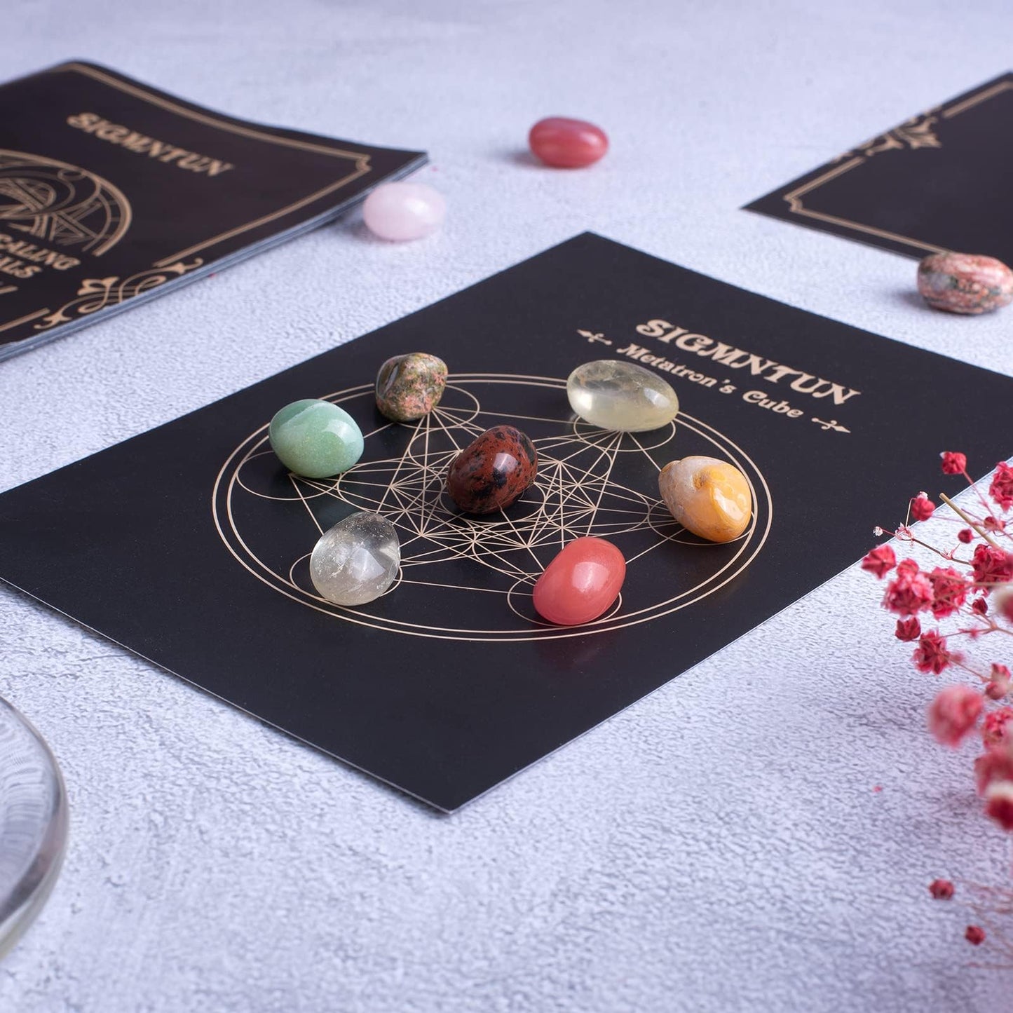 Polished Mixed Crystal Chips Set, 0.4 inches, 128 Pcs - Handpicked Tumbled Stones and Crystals Bulk for Healing, Reiki, Meditation, Witchcraft and Home Decor