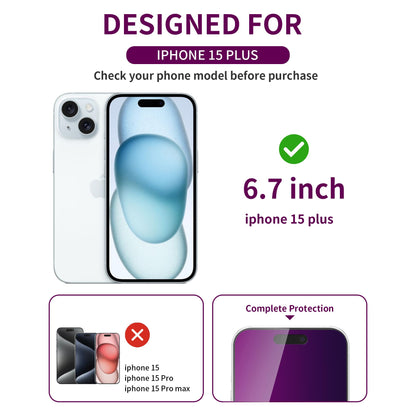 2 Pack Privacy Screen Protector for iPhone 16 Pro Max Tempered Glass 6.9inch Private Saver Anti-Spy Eye Protection Anti-Scratch Full Coverage