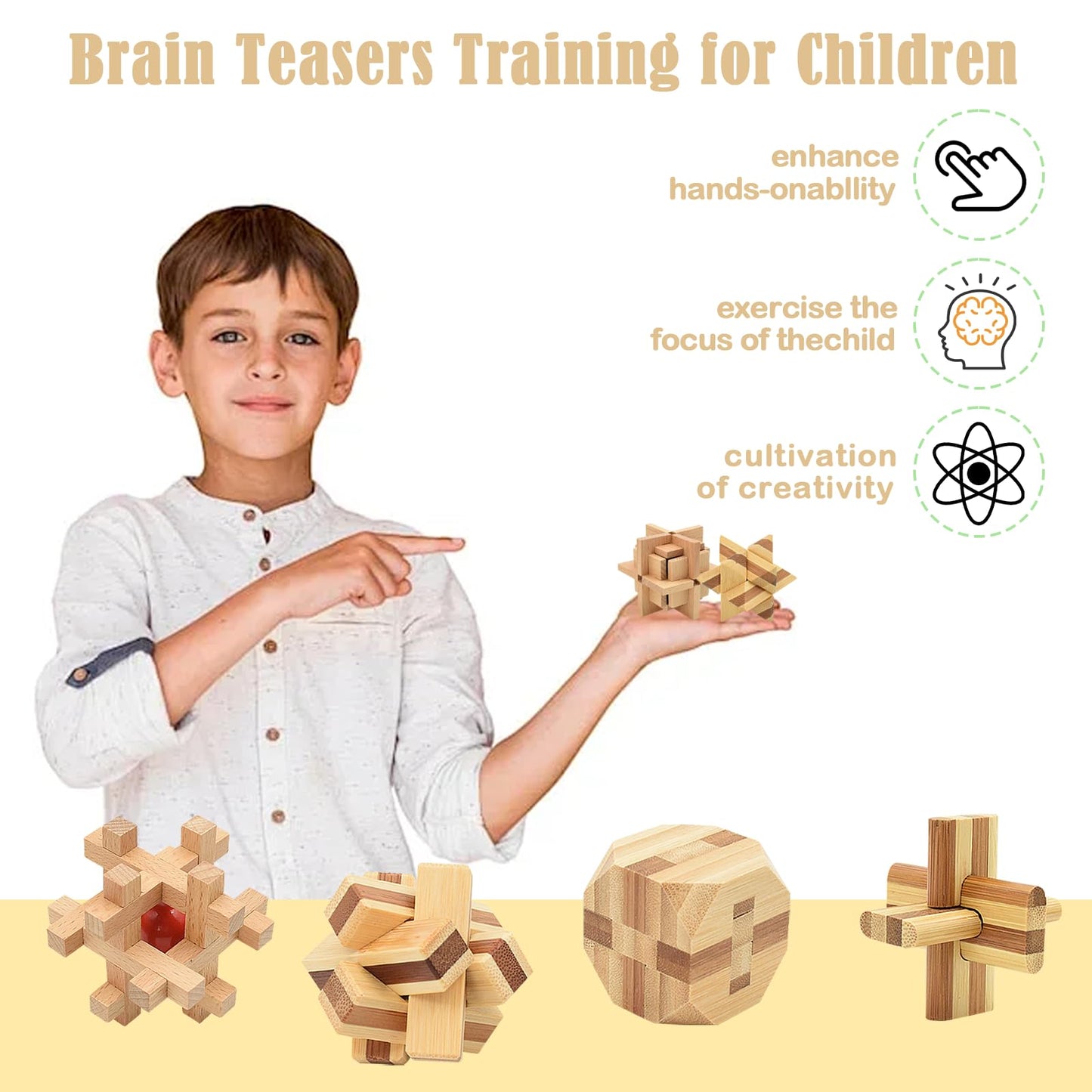 Surplex 12 Pcs 3D Wooden Brain Teaser Puzzle Set – Interlocking Logic IQ Challenge Games, Mind-Bending Assembly & Disentanglement Puzzles for Adults, Teens & Kids – Fun Educational Toy & Gift Idea