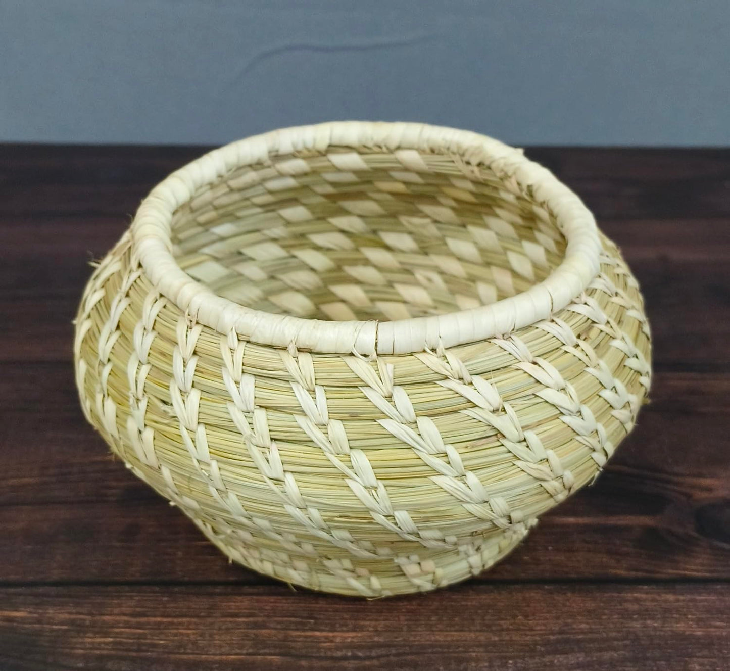 Utkal Crafts Handmade Sabai Grass Decorative Bowl | 5 Inch Diameter