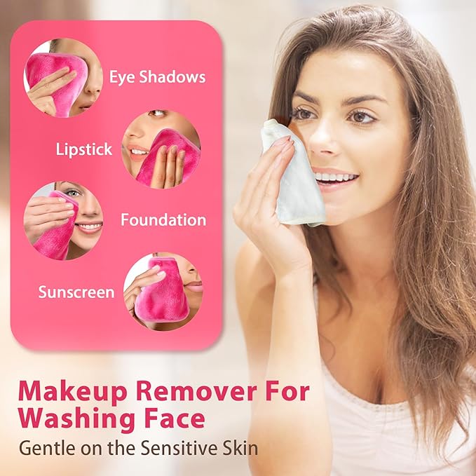 Makeup Remover Cloth, Makeup Remover Pads Microfiber Face Washcloth