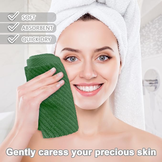 VOOVA & MOVAS Green Washcloths, Wash Cloths