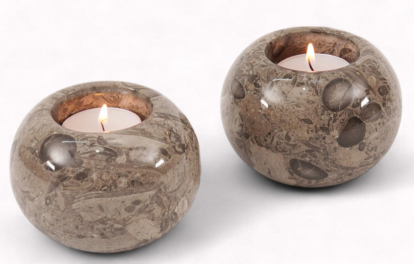 SPESHSTONES Marble Tealight Candle Holder 3.5 Inch Stone Votive Candle Holders for Tables Centerpieces Decor - Small Candles Holders for Wedding Gifts