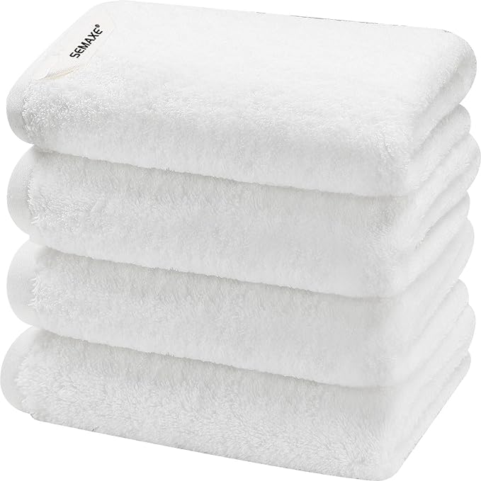 SEMAXE 100% Cotton Hand Towel for Bathroom, Hotel Spa Quality Absorbent Towels