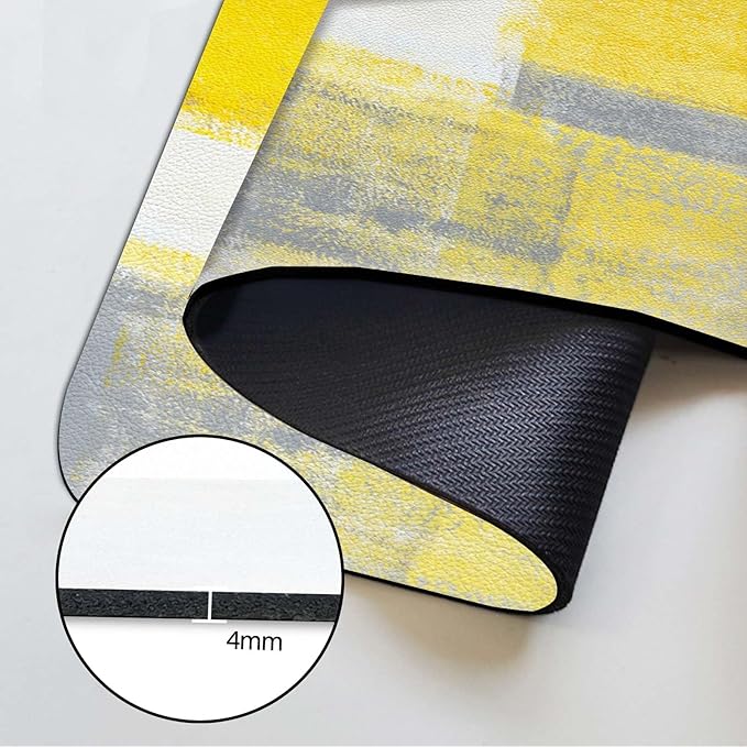 MCALK Yellow Kitchen Sink Faucet Mat Splash Guard, Absorbent Quick-Dry Kitchen