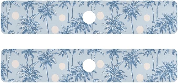 Kitchen Sink Splash Guard 2 PCS 30 Inch Sink Faucet Mat Splash Guard
