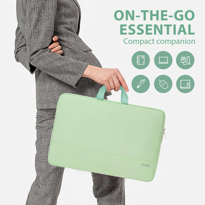 Ytonet Laptop Case, 15.6 inch Laptop Sleeve with Handle, TSA Water Resistant Computer Carrying Case Compatible for MacBook, HP, Dell, Lenovo, Asus Notebook, Gifts for Men Women, Mint Green