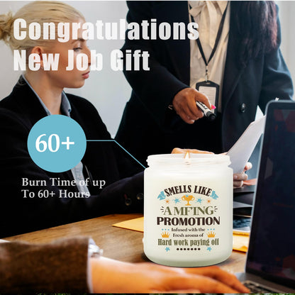 Goiicoln Job Promotion Gifts for Women, Congratulations New Job Candle Gifts for Women, Congratulations on Your Promotion, Graduation Gift for Coworker Friend Boss, Lavender Scented Candle