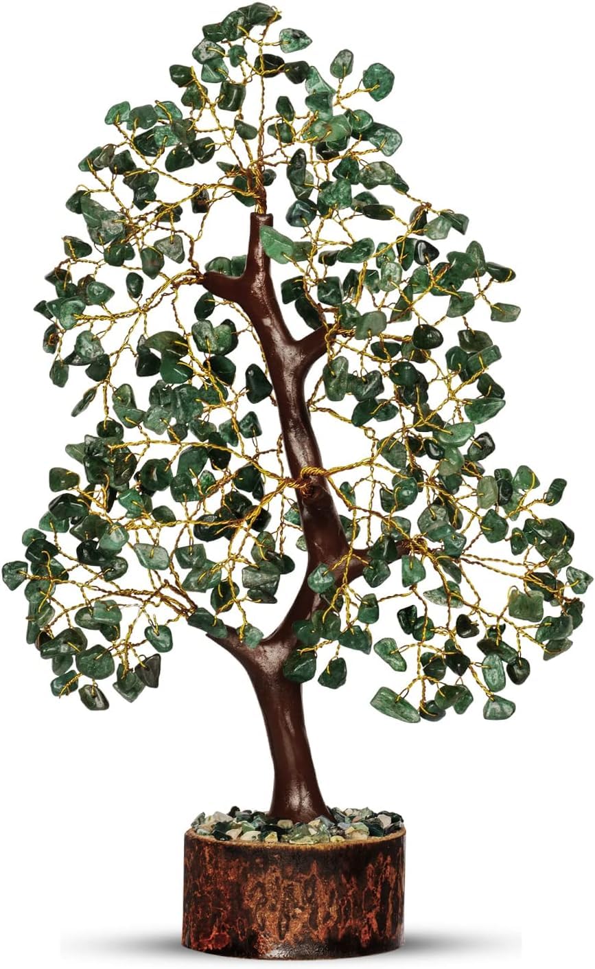 YATSKIA Green Aventurine Gemstone Tree, Crystal Tree of Life Decor, Congratulations Gifts for Women, Crystal Decor Gifts