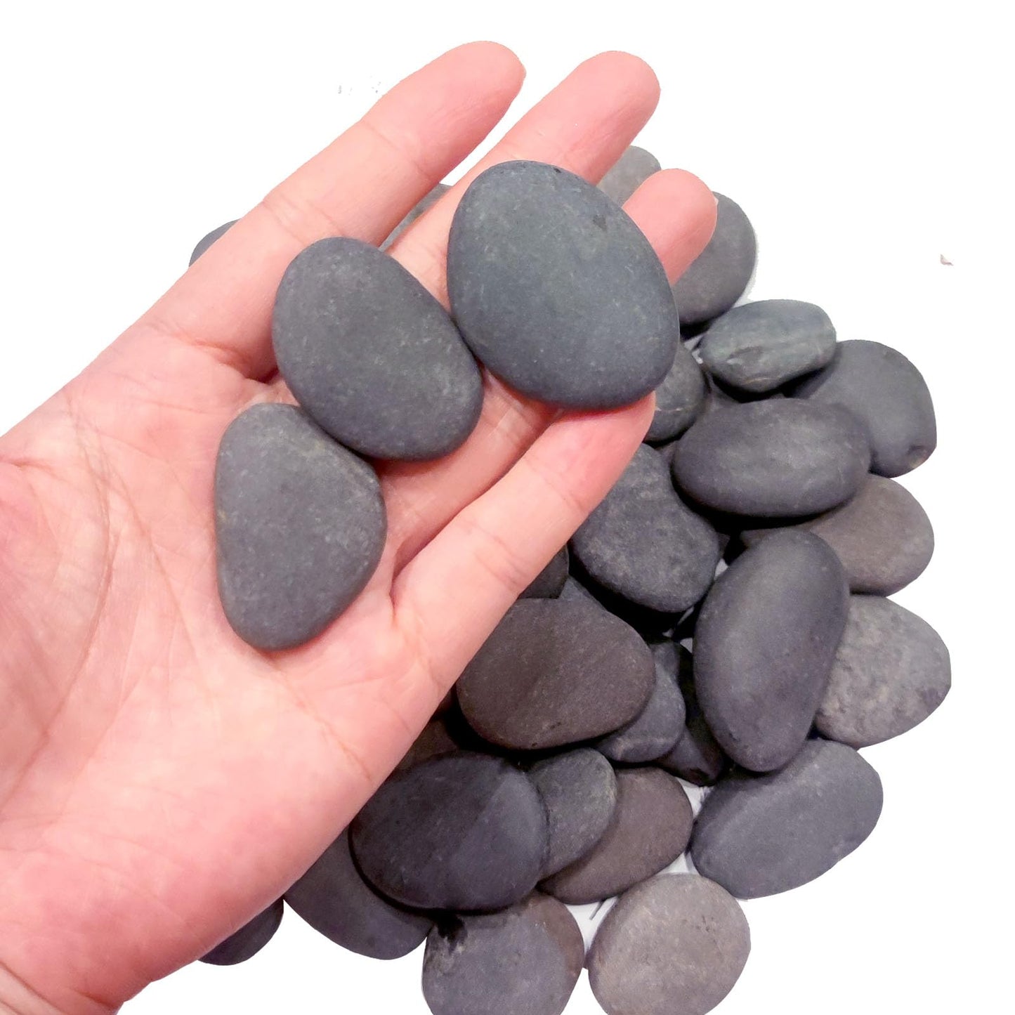 Rocks for Painting 50pcs 1.5-2.5 inch Small Painting Rocks, Natural River Rocks Smooth Flat Pebbles for Crafts, Kindness Rocks for Arts Painting Activities, DIY Decorative Flower pots Fish Tank