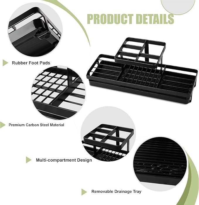 Toothbrush Holders for Bathrooms, Carbon Steel Tooth Brushing Holder Electric