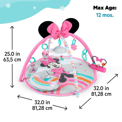 Bright Starts Disney Baby MINNIE MOUSE Forever Besties Activity Gym with Music and Lights, Pink, Newborn+