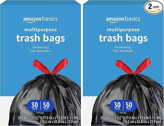 Amazon Basics Trash Bags, 30 Gallon
