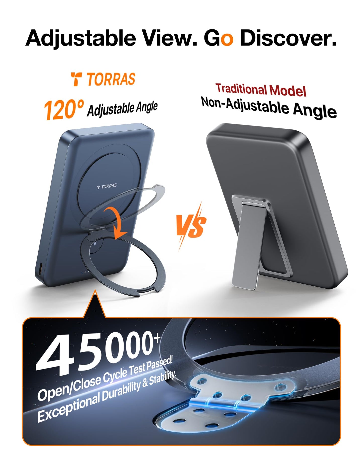 TORRAS EasyGo 0.45" Slim Magnetic Portable Charger Power Bank for iPhone, 5000mAh 22.5W PD Fast Charging Wireless Battery Pack Compatible with Magsafe, iPhone Air,Pro,Pro Max,17,16,15,14,13,12, Black